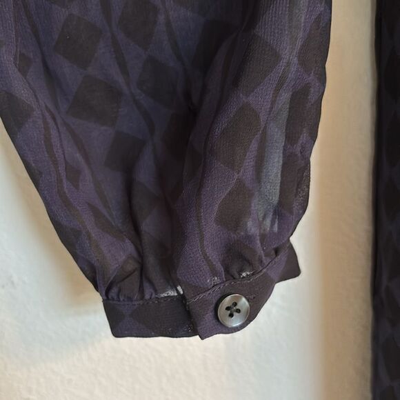 Cabi Harlequin Stripe Shift Tunic Dress Navy Black Size XS - Picture 6 of 10